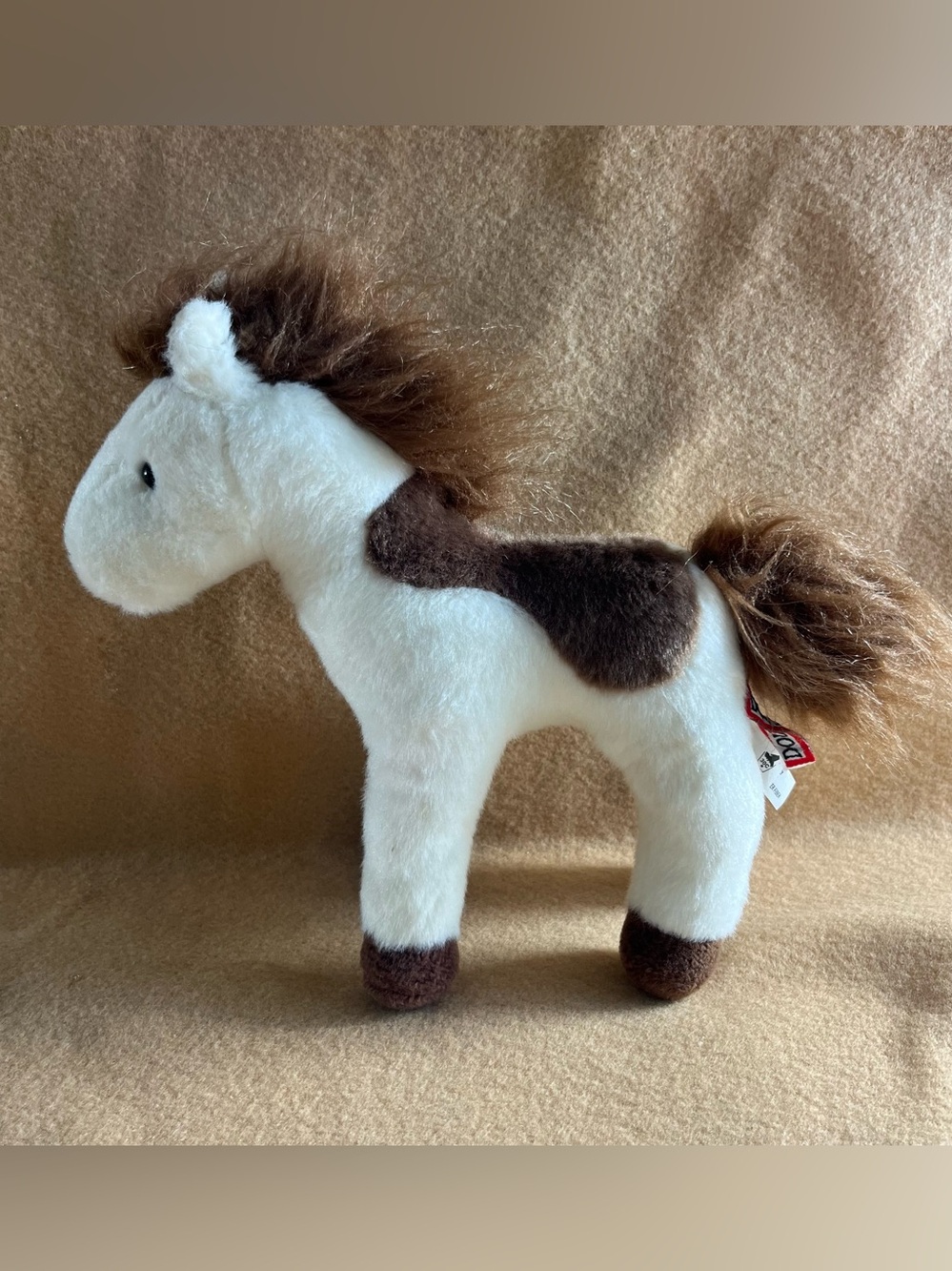 Douglas Cuddle Toys Plush Horse White Brown Pony 9” Stuffed Animal 2021